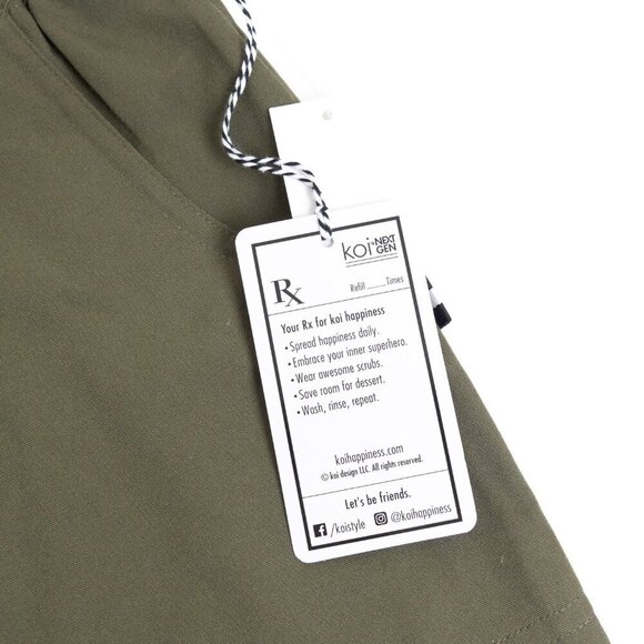 🚨 koi Next Gen Everyday Hero Cargo Scrub Pant 5-Pocket Stretch Drawstring Olive - Picture 11 of 14